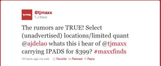 Illustration for article titled Get a 16GB Wi-Fi iPad For Just $399 at Some T.J. Maxx and Marshalls Locations